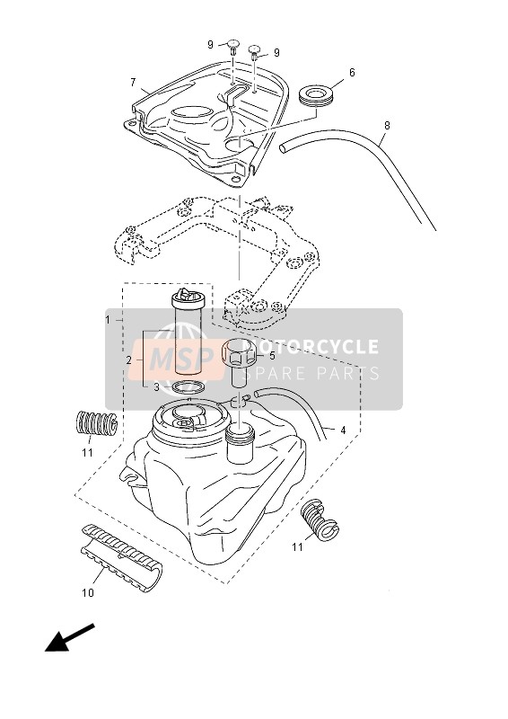 Yamaha YN50FU 2015 Réservoir d'essence pour un 2015 Yamaha YN50FU